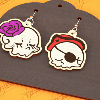 Intra απο ξύλο plywood 3mm-4mm πάχος - Σκουλαρίκια απόκριες | Κοσμήματα | Μπιζού Δίασταση 3x3 cm INTRAFABR-100472848 - Image 1