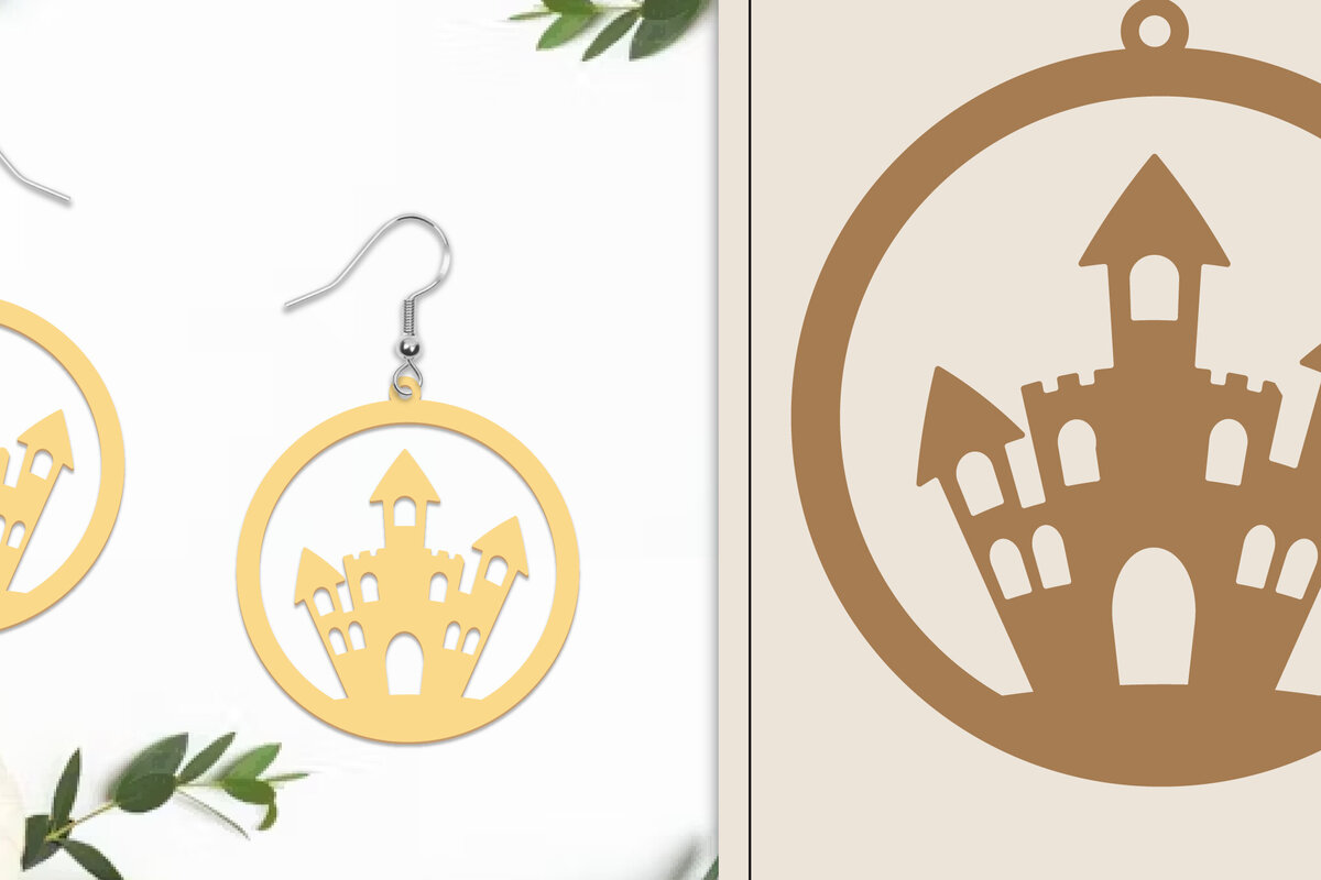 Intra απο ξύλο plywood 3mm-4mm πάχος - Αποκριάτικα σκουλαρίκια με λέιζερ Δίασταση 3x3 cm INTRAFABR-102817266