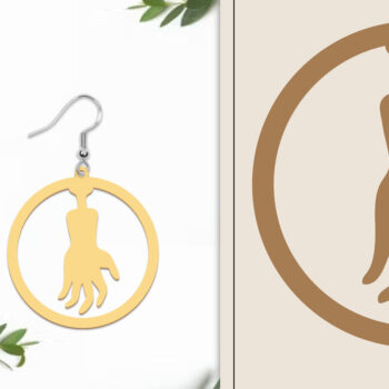 Intra απο ξύλο plywood 3mm-4mm πάχος - Αποκριάτικα σκουλαρίκια με λέιζερ Δίασταση 3x3 cm INTRAFABR-102817278 - Image 1