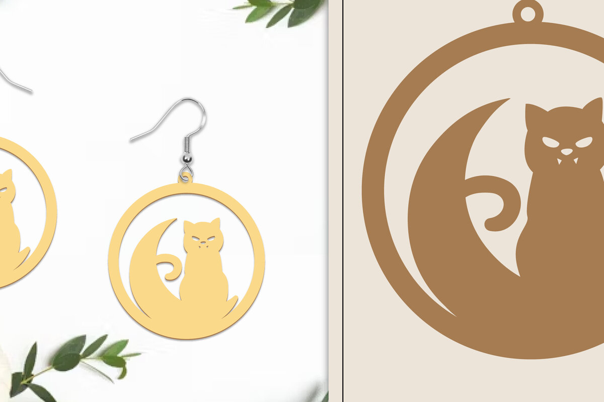 Intra απο ξύλο plywood 3mm-4mm πάχος - Αποκριάτικα σκουλαρίκια με λέιζερ Δίασταση 3x3 cm INTRAFABR-102817348