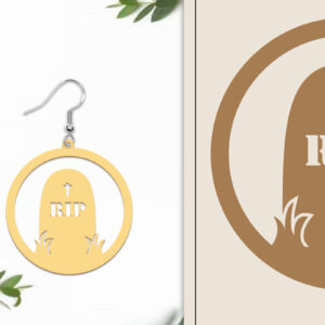 Intra απο ξύλο plywood 3mm-4mm πάχος - Αποκριάτικα σκουλαρίκια με λέιζερ Δίασταση 3x3 cm INTRAFABR-102817656