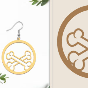 Intra απο ξύλο plywood 3mm-4mm πάχος - Αποκριάτικα σκουλαρίκια με λέιζερ Δίασταση 3x3 cm INTRAFABR-102817774