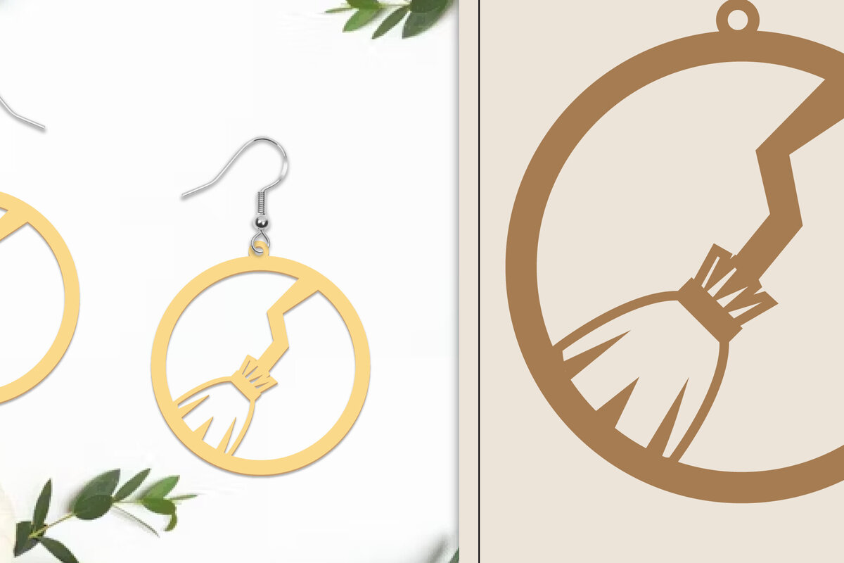 Intra απο ξύλο plywood 3mm-4mm πάχος - Αποκριάτικα σκουλαρίκια με λέιζερ Δίασταση 3x3 cm INTRAFABR-102817868