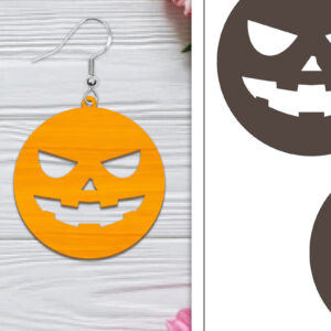 Intra απο ξύλο plywood 3mm-4mm πάχος - Αποκριάτικα σκουλαρίκια με λέιζερ Δίασταση 3x3 cm INTRAFABR-103766264