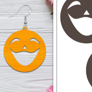 Intra απο ξύλο plywood 3mm-4mm πάχος - Αποκριάτικα σκουλαρίκια με λέιζερ Δίασταση 3x3 cm INTRAFABR-103766382