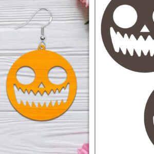 Intra απο ξύλο plywood 3mm-4mm πάχος - Αποκριάτικα σκουλαρίκια με λέιζερ Δίασταση 3x3 cm INTRAFABR-103766454