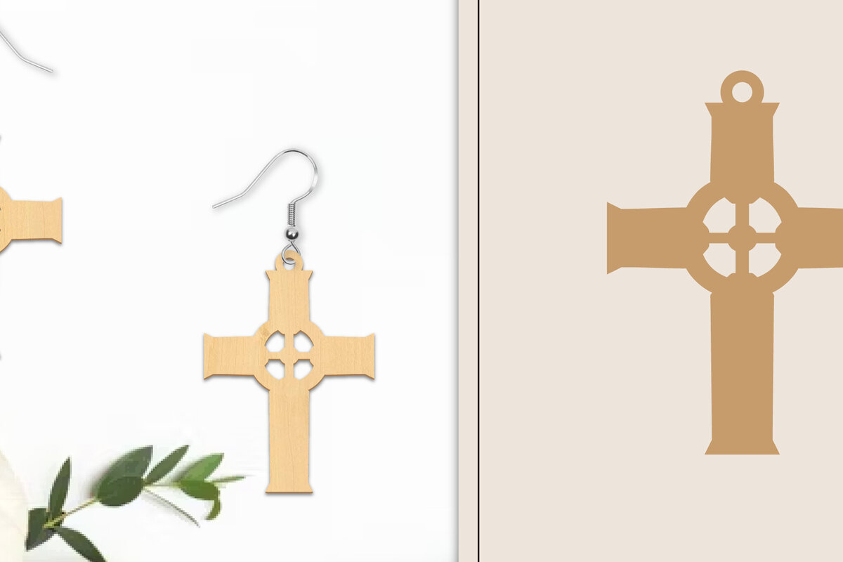 Intra απο ξύλο plywood 3mm-4mm πάχος - Αποκριάτικα σκουλαρίκια με λέιζερ Δίασταση 3x3 cm INTRAFABR-102816728