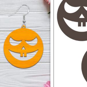 Intra απο ξύλο plywood 3mm-4mm πάχος - Αποκριάτικα σκουλαρίκια με λέιζερ Δίασταση 3x3 cm INTRAFABR-103766486