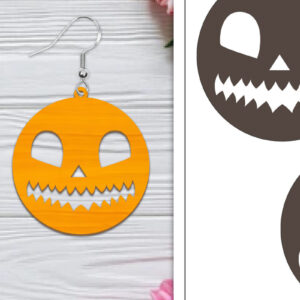 Intra απο ξύλο plywood 3mm-4mm πάχος - Αποκριάτικα σκουλαρίκια με λέιζερ Δίασταση 3x3 cm INTRAFABR-103766506