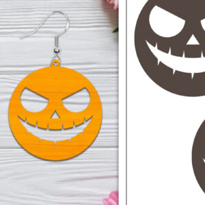 Intra απο ξύλο plywood 3mm-4mm πάχος - Αποκριάτικα σκουλαρίκια με λέιζερ Δίασταση 3x3 cm INTRAFABR-103766520