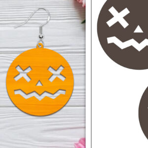 Intra απο ξύλο plywood 3mm-4mm πάχος - Αποκριάτικα σκουλαρίκια με λέιζερ Δίασταση 3x3 cm INTRAFABR-103766549