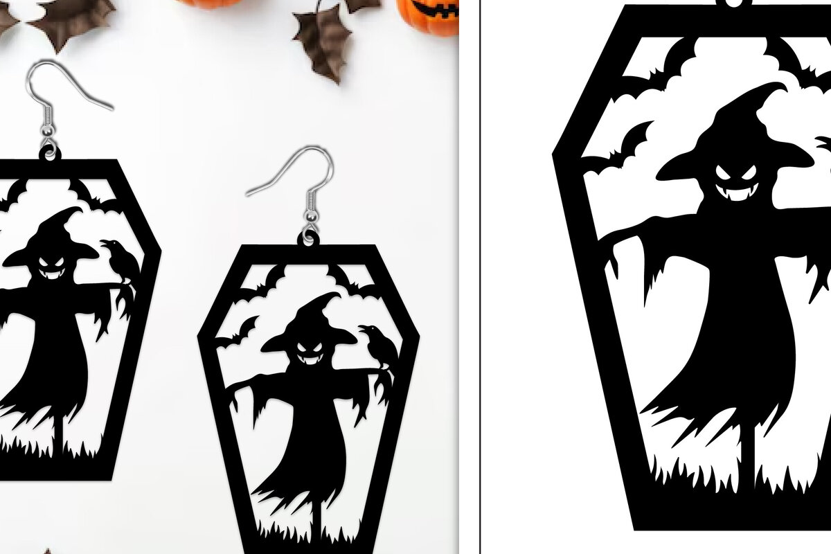 Intra απο ξύλο plywood 3mm-4mm πάχος - Αποκριάτικα σκουλαρίκια με λέιζερ Δίασταση 3x3 cm INTRAFABR-103887572