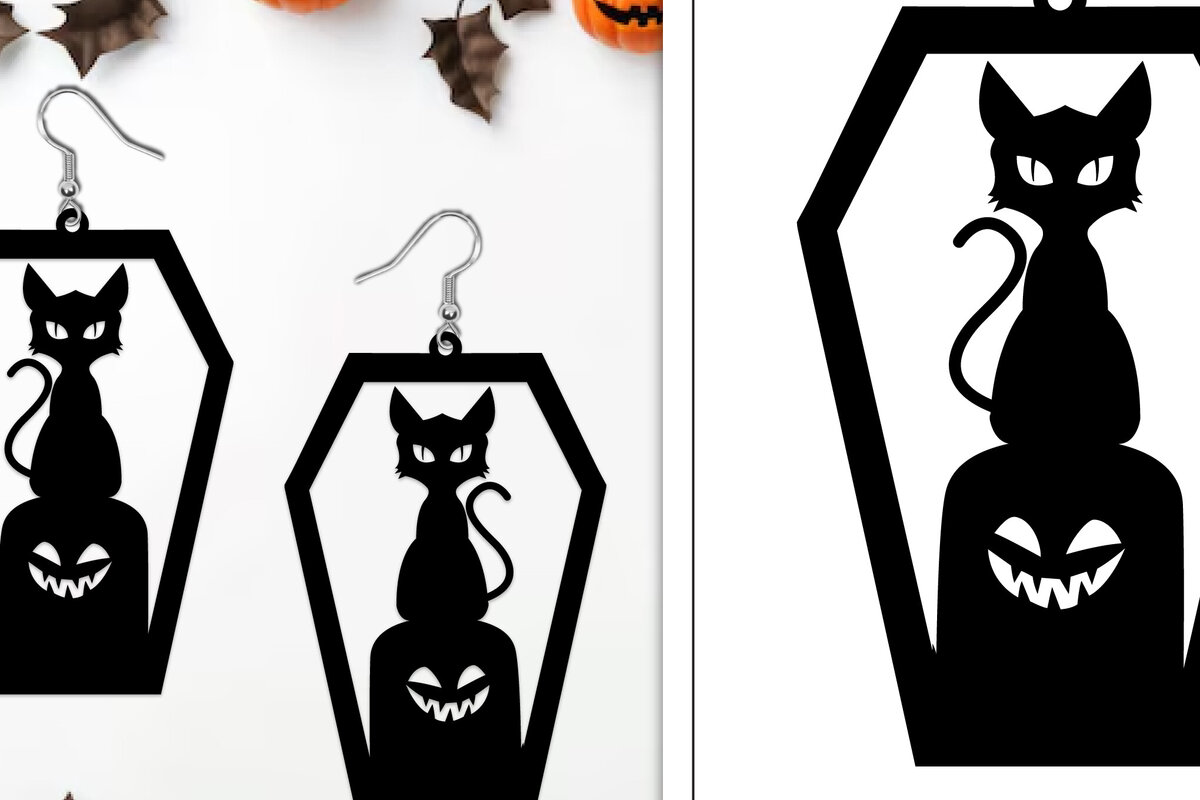 Intra απο ξύλο plywood 3mm-4mm πάχος - Αποκριάτικα σκουλαρίκια με λέιζερ Δίασταση 3x3 cm INTRAFABR-103887641