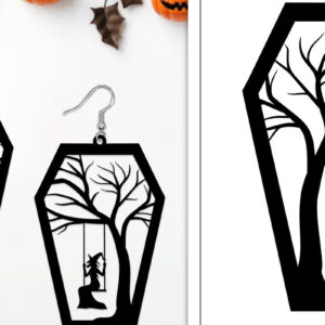 Intra απο ξύλο plywood 3mm-4mm πάχος - Αποκριάτικα σκουλαρίκια με λέιζερ Δίασταση 3x3 cm INTRAFABR-103888002