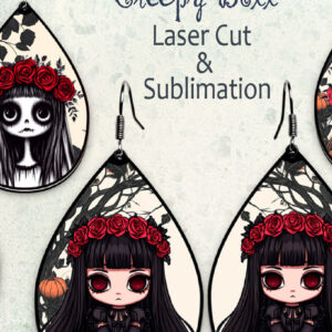 Intra απο ξύλο plywood 3mm-4mm πάχος - Αποκριάτικα σκουλαρίκια με λέιζερ. Δίασταση 3x3 cm INTRAFABR-125441636