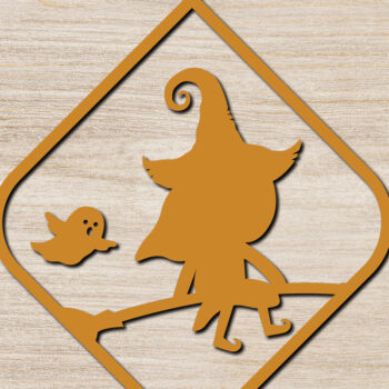 Intra απο ξύλο plywood 3mm-4mm πάχος - Αποκριάτικα σκουλαρίκια με λέιζερ σχέδιο 11 Δίασταση 3x3 cm INTRAFABR-75973587 - Image 1