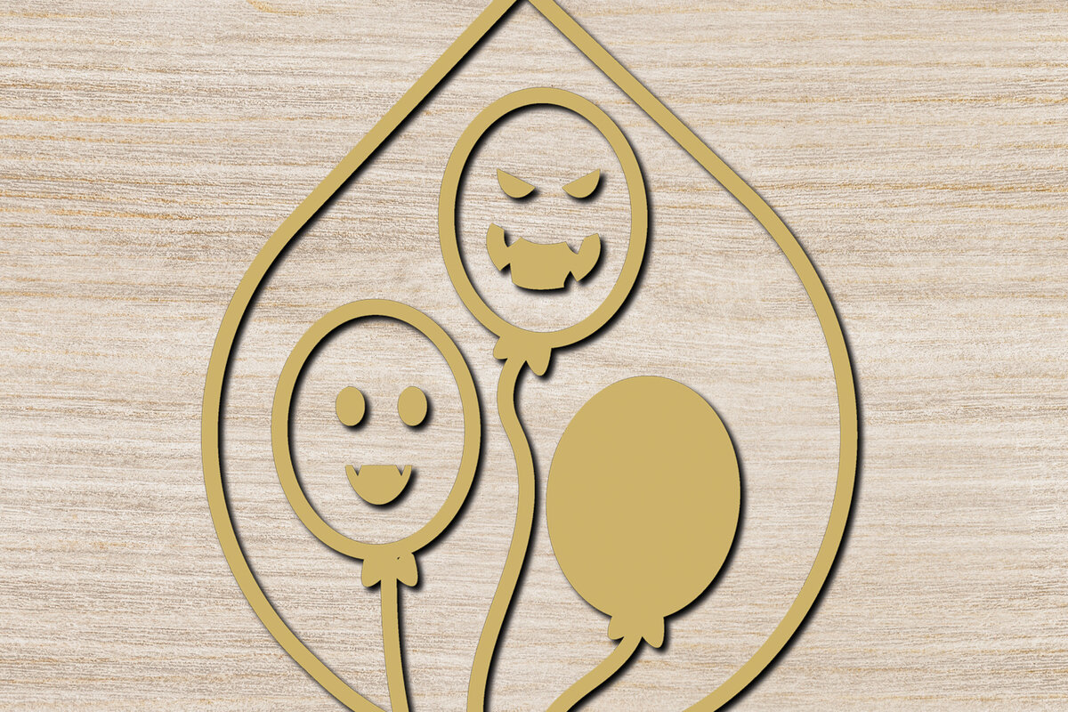 Intra απο ξύλο plywood 3mm-4mm πάχος - Σχεδίαση κοπής με λέιζερ αποκριάτικα σκουλαρίκια 26 Δίασταση 3x3 cm INTRAFABR-76193344