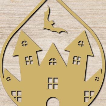 Intra απο ξύλο plywood 3mm-4mm πάχος - Σχεδίαση κοπής με λέιζερ αποκριάτικα σκουλαρίκια 27 Δίασταση 3x3 cm INTRAFABR-76193394 - Image 2