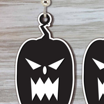 Intra απο ξύλο plywood 3mm-4mm πάχος - Αποκριάτικα σκουλαρίκια Laser Cut  Δίασταση 3x3 cm INTRAFABR-100677107 - Image 1