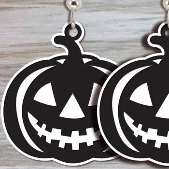 Intra απο ξύλο plywood 3mm-4mm πάχος - Αποκριάτικα σκουλαρίκια Laser Cut  Δίασταση 3x3 cm INTRAFABR-100677111 - Image 1