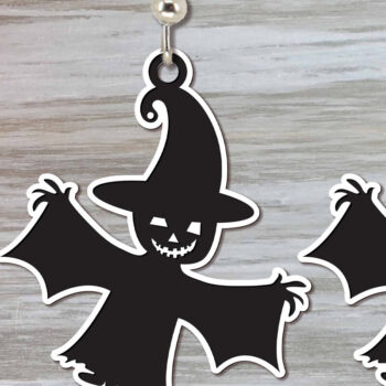 Intra απο ξύλο plywood 3mm-4mm πάχος - Αποκριάτικα σκουλαρίκια Laser Cut  Δίασταση 3x3 cm INTRAFABR-100677118 - Image 1