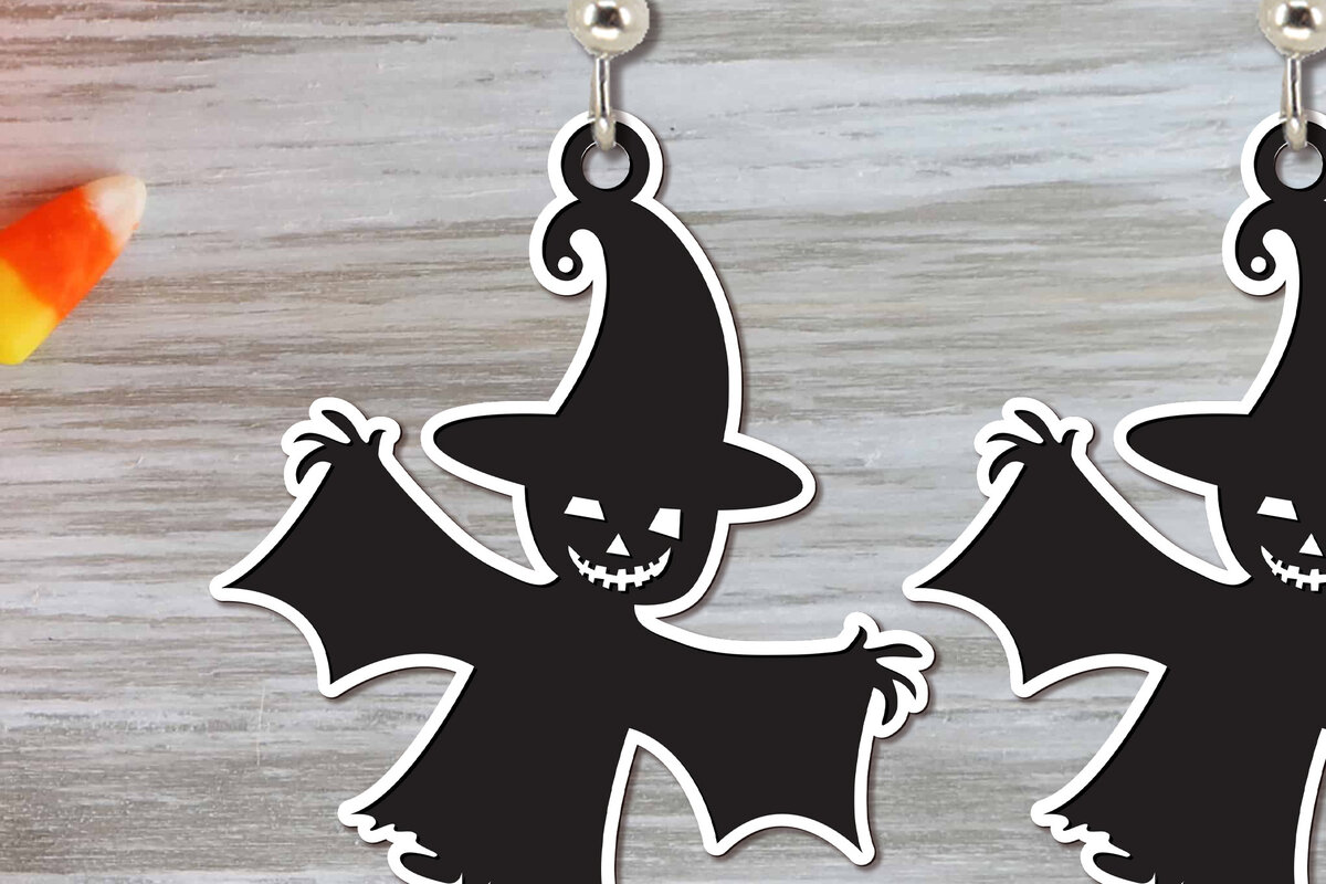 Intra απο ξύλο plywood 3mm-4mm πάχος - Αποκριάτικα σκουλαρίκια Laser Cut  Δίασταση 3x3 cm INTRAFABR-100677118