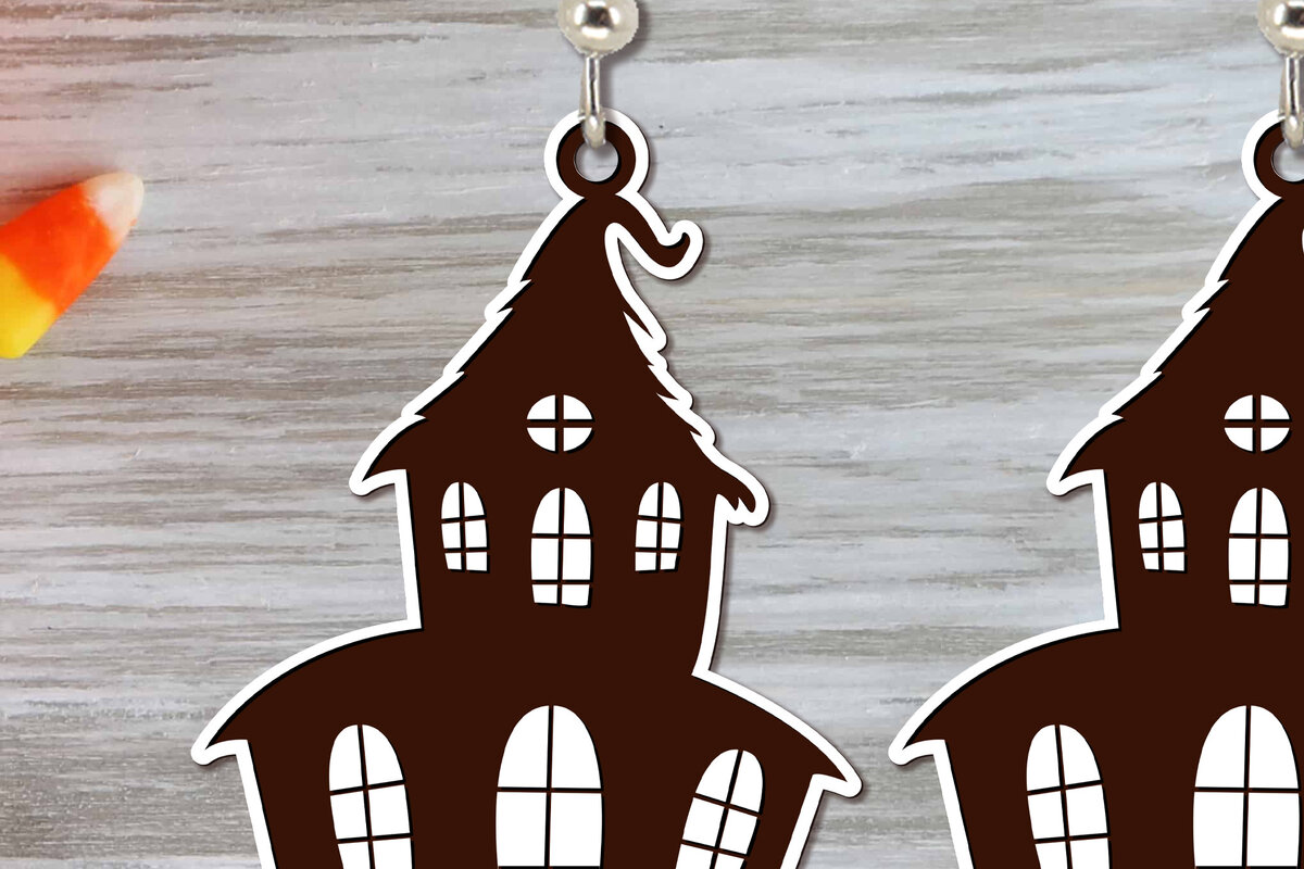 Intra απο ξύλο plywood 3mm-4mm πάχος - Αποκριάτικα σκουλαρίκια Laser Cut  Δίασταση 3x3 cm INTRAFABR-100677127