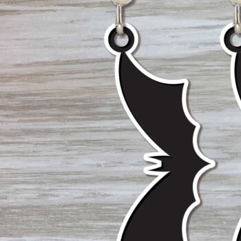 Intra απο ξύλο plywood 3mm-4mm πάχος - Σετ αποκριάτικων σκουλαρίκια Laser Cut  Δίασταση 3x3 cm INTRAFABR-100730267 - Image 4