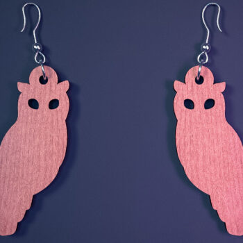 Intra απο ξύλο plywood 3mm-4mm πάχος - Αποκριάτικα σκουλαρίκια με λέιζερ  |Spooky Δίασταση 3x3 cm INTRAFABR-73060794 - Image 4