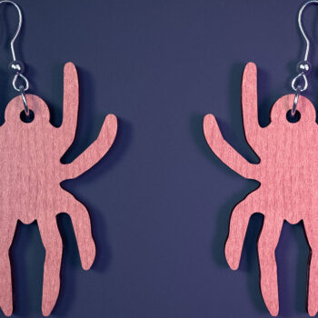 Intra απο ξύλο plywood 3mm-4mm πάχος - Αποκριάτικα σκουλαρίκια με λέιζερ  |Spooky Δίασταση 3x3 cm INTRAFABR-73060916 - Image 1