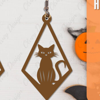 Intra απο ξύλο plywood 3mm-4mm πάχος - Αποκριάτικα σκουλαρίκια με λέιζερ Δίασταση 3x3 cm INTRAFABR-106149906 - Image 8