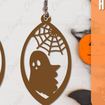 Intra απο ξύλο plywood 3mm-4mm πάχος - Αποκριάτικα σκουλαρίκια με λέιζερ Δίασταση 3x3 cm INTRAFABR-106149915 - Image 5