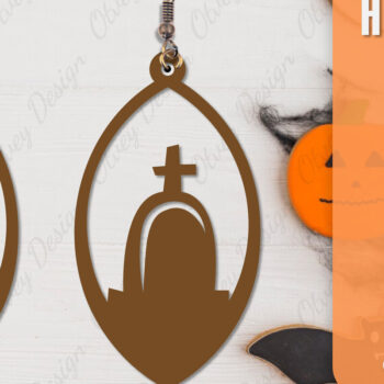 Intra απο ξύλο plywood 3mm-4mm πάχος - Αποκριάτικα σκουλαρίκια με λέιζερ Δίασταση 3x3 cm INTRAFABR-106149915 - Image 9