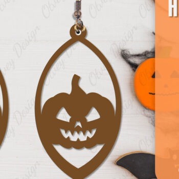 Intra απο ξύλο plywood 3mm-4mm πάχος - Αποκριάτικα σκουλαρίκια με λέιζερ Δίασταση 3x3 cm INTRAFABR-106149915 - Image 10