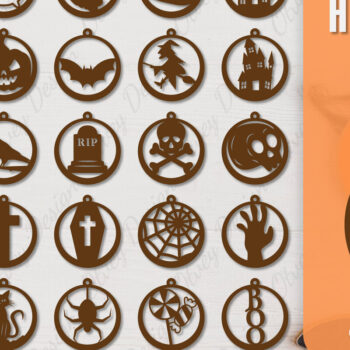 Intra απο ξύλο plywood 3mm-4mm πάχος - Αποκριάτικα σκουλαρίκια με λέιζερ Δίασταση 3x3 cm INTRAFABR-106149942 - Image 1