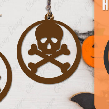 Intra απο ξύλο plywood 3mm-4mm πάχος - Αποκριάτικα σκουλαρίκια με λέιζερ Δίασταση 3x3 cm INTRAFABR-106149942 - Image 8