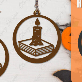 Intra απο ξύλο plywood 3mm-4mm πάχος - Αποκριάτικα σκουλαρίκια με λέιζερ Δίασταση 3x3 cm INTRAFABR-106149942 - Image 10