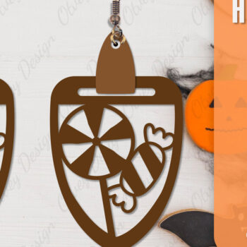 Intra απο ξύλο plywood 3mm-4mm πάχος - Αποκριάτικα σκουλαρίκια με λέιζερ Δίασταση 3x3 cm INTRAFABR-106149968 - Image 10