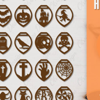 Intra απο ξύλο plywood 3mm-4mm πάχος - Αποκριάτικα σκουλαρίκια με λέιζερ Δίασταση 3x3 cm INTRAFABR-106149988 - Image 1