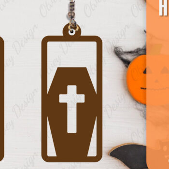 Intra απο ξύλο plywood 3mm-4mm πάχος - Αποκριάτικα σκουλαρίκια με λέιζερ Δίασταση 3x3 cm INTRAFABR-106150004 - Image 3