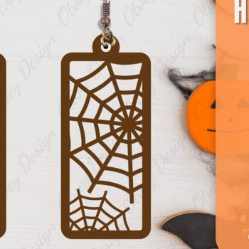 Intra απο ξύλο plywood 3mm-4mm πάχος - Αποκριάτικα σκουλαρίκια με λέιζερ Δίασταση 3x3 cm INTRAFABR-106150004 - Image 4