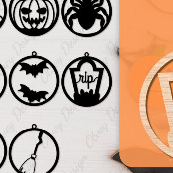 Intra απο ξύλο plywood 3mm-4mm πάχος - Αποκριάτικα σκουλαρίκια με λέιζερ Δίασταση 3x3 cm INTRAFABR-104543152 - Image 1