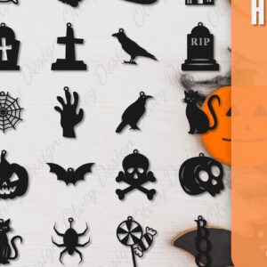 Intra απο ξύλο plywood 3mm-4mm πάχος - Αποκριάτικα σκουλαρίκια με λέιζερ Δίασταση 3x3 cm INTRAFABR-106149638