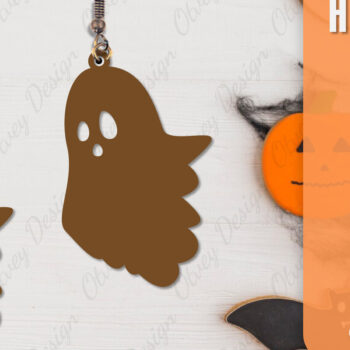 Intra απο ξύλο plywood 3mm-4mm πάχος - Αποκριάτικα σκουλαρίκια με λέιζερ Δίασταση 3x3 cm INTRAFABR-106149638 - Image 5