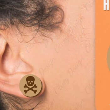 Intra απο ξύλο plywood 3mm-4mm πάχος - Αποκριάτικα σκουλαρίκια με λέιζερ Δίασταση 3x3 cm INTRAFABR-106149644 - Image 6