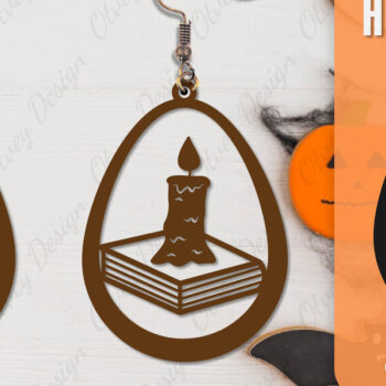 Intra απο ξύλο plywood 3mm-4mm πάχος - Αποκριάτικα σκουλαρίκια με λέιζερ Δίασταση 3x3 cm INTRAFABR-106149704 - Image 10