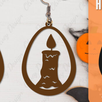 Intra απο ξύλο plywood 3mm-4mm πάχος - Αποκριάτικα σκουλαρίκια με λέιζερ Δίασταση 3x3 cm INTRAFABR-106149704 - Image 11