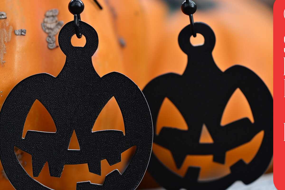 Intra απο ξύλο plywood 3mm-4mm πάχος - Αποκριάτικα Σκουλαρίκια  Cut  Δίασταση 3x3 cm INTRAFABR-100933070