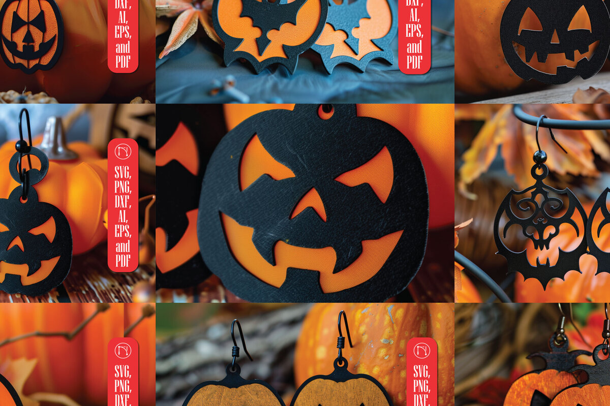 Intra απο ξύλο plywood 3mm-4mm πάχος - Πακέτο υ κομμένων αποκριάτικων σκουλαρίκια  Δίασταση 3x3 cm INTRAFABR-100957713