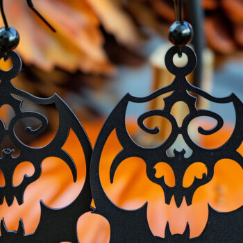 Intra απο ξύλο plywood 3mm-4mm πάχος - Πακέτο υ κομμένων αποκριάτικων σκουλαρίκια  Δίασταση 3x3 cm INTRAFABR-100957713 - Image 3